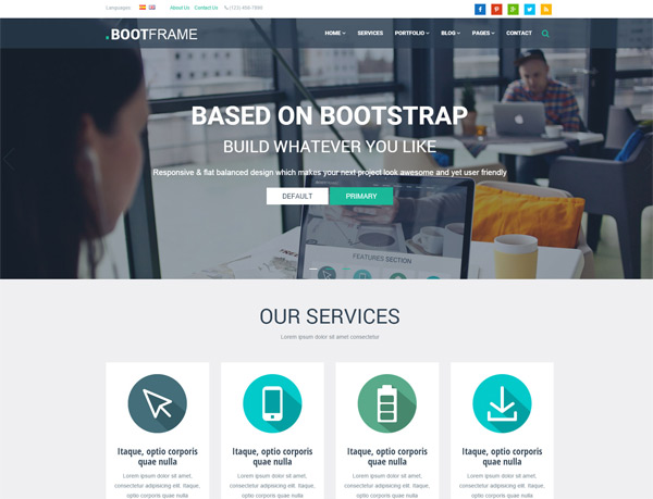 BootFrame – Business Responsive Theme